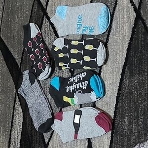 Wine 🍷 Champagne 🍾 Themed Funny Novelty Ankle Socks